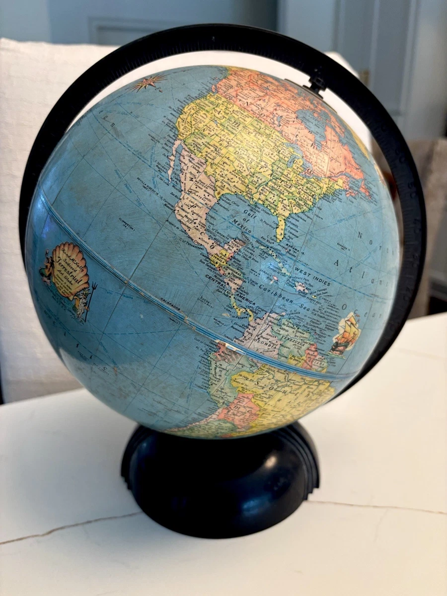 Rand McNally & Co. Antique World Globes & Celestial Globes for