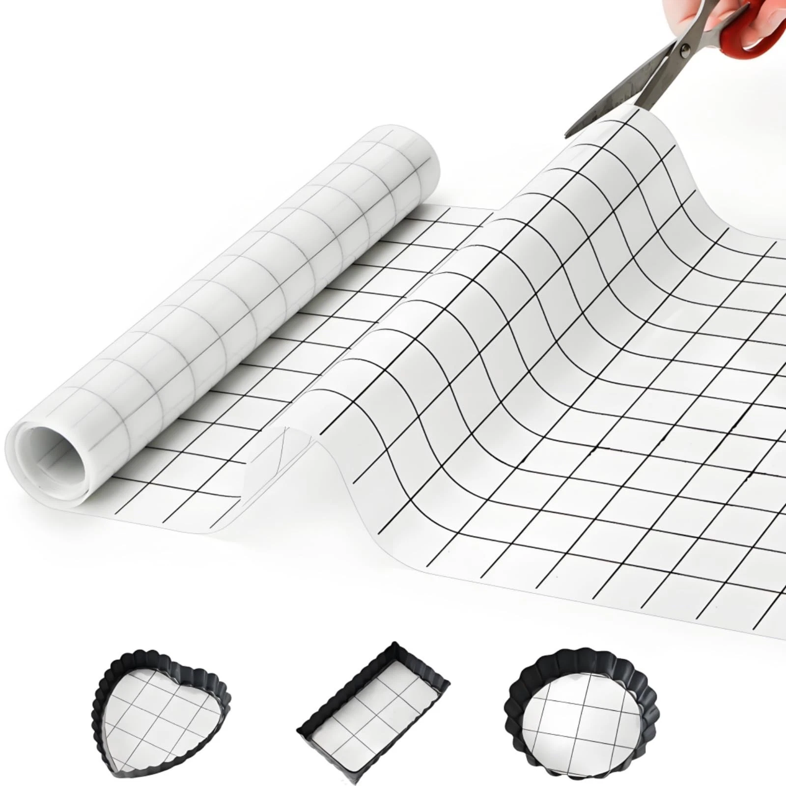 12 In x 8 FT Silicone Baking Mat Roll, Non-Stick Grid Pastry Mat Cutting, Foo...
Opens in a new wind