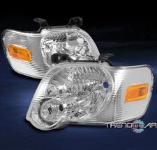 FOR 06-10 FORD EXPLORER/07 SPORT TRAC REPLACEMENT HEADLIGHT HEADLAMP LAMP CHROME