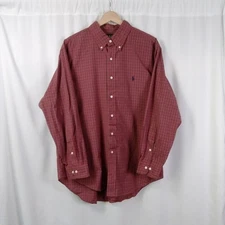 Ralph Lauren Men Classic Fit Plaid Button Down Long Sleeve Shirt Sz 16-1/2 32/33