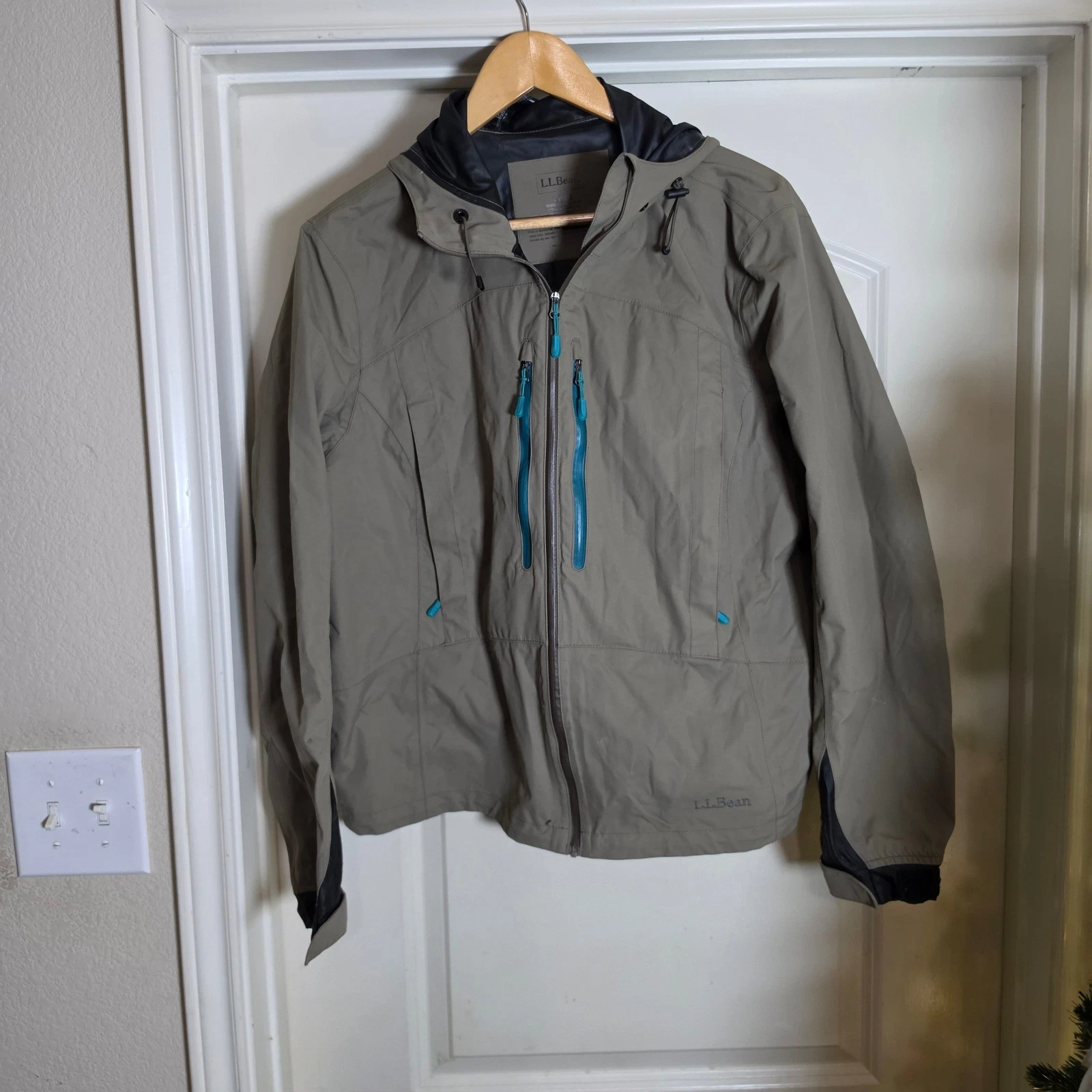 LL Bean Womens Hooded Women's Emerger II Wading Jacket Large