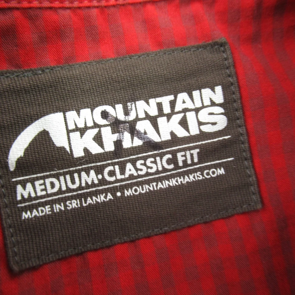 Mountain Khakis Shirt Mens Medium Short Sleeve Button Front Casual Classic Red - Image 3 of 4