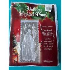 Cherry Valley Home Holiday Lighted Carolers Window Panel 40x84 New