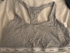 NWT WOMENS VICTORIA  S SECRET PINK BRALETTE-SIZE XLARGE-GRAY