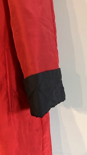 IB DIFFUSION Vintage Women Silk Open Jacket Red Black Small Classic Elegant - Picture 8 of 20
