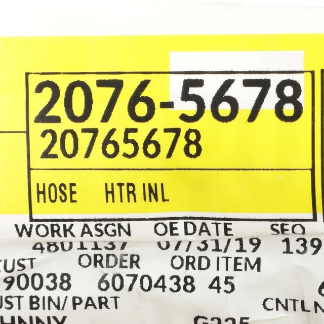 Manguera de entrada de calentador GM 20765678 genuina Foto 3 de 4