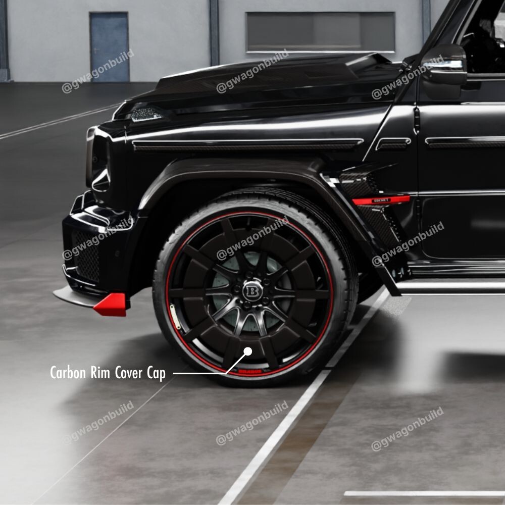 Carbon rim cover caps R21-24 Brabus Rocket 900 for W463a W464 G class Mercedes