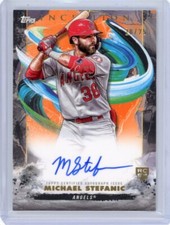 Michael Stefanic 2023 Topps Inception Orange Auto /25 RC #BRES-MS Angels