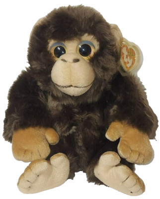 Ty Large Plush Wild Wild Best Classic - BROWNIE the Monkey 11'' MWMTs Stuffed Toy