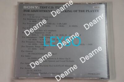 Sony Test CD YEDS-18 Type 4 F ADJUSTMENT & CHECKING OF THE PLAYER