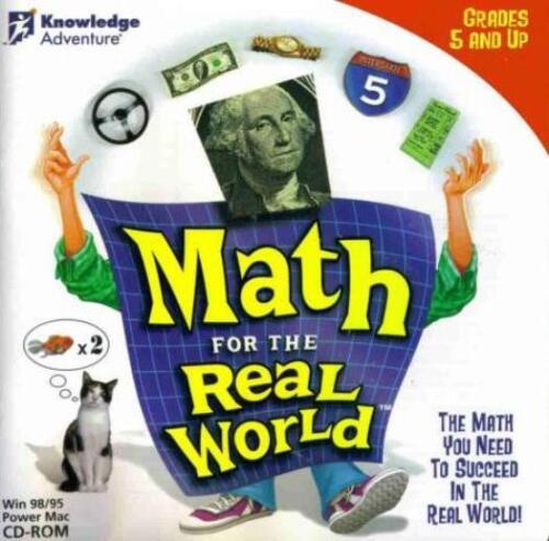 Mathematik für die reale Welt PC MAC CD Kinder lernen Münze Zufall Dollar wechseln Zeit - Bild 1 von 1