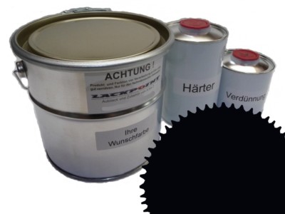 7 Liter Set 2K Autolack RAL 9005 Tiefschwarz Matt kein Klarlack Lackpoint !