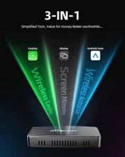 MX Wireless Apple CarPlay Android Auto Adapter Car Play Dongle Wried to Wireless