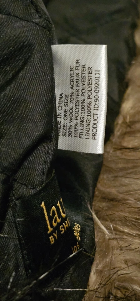 Sombrero Laundry by Shelli Segal Beige Caqui Invierno Borla Imitación Piel Talla Única Foto 3 de 4