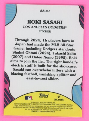 2025 Topps Roki Sasaki #SS-41 