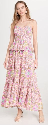 MISA ROSIE DRESS Veranda Flora COTTON SUMMER GLAM SZ XL US 16 AU 12 Made In USA