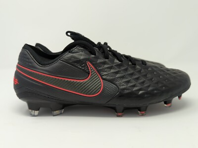 Nike Tiempo Legend 8 Elite ACC FG Cleats Black Red AT5293-060 Mens