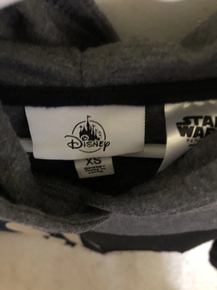 Star Wars Black Gray Sweater hoodie Pullover Sweater child Disney Parks XS 4/5 - Image 4 of 4