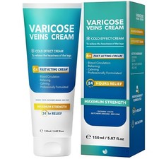 Varicose Veins Relief Cream Relieve Tired Legs Relieving Calming 24hr 5.07 Fl Oz