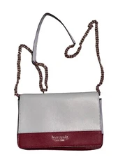 Kate Spade Crossbody Wallet On A Chain Leather Light Blue & Brown 5.25x7.5" Appr