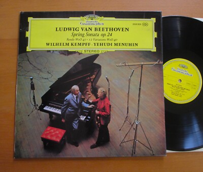 DG 2530 205 Beethoven Spring Sonata Violin Wilhelm Kempff Yehudi Menuhin NM/VG