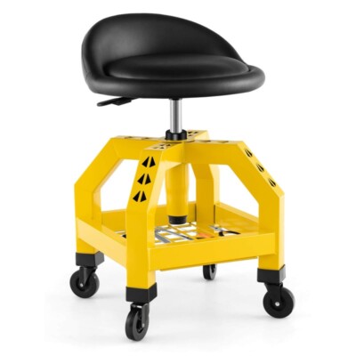 Rolling Seat Mechanic Stool Chair with Tool Tray Universal Wheels for  Factory