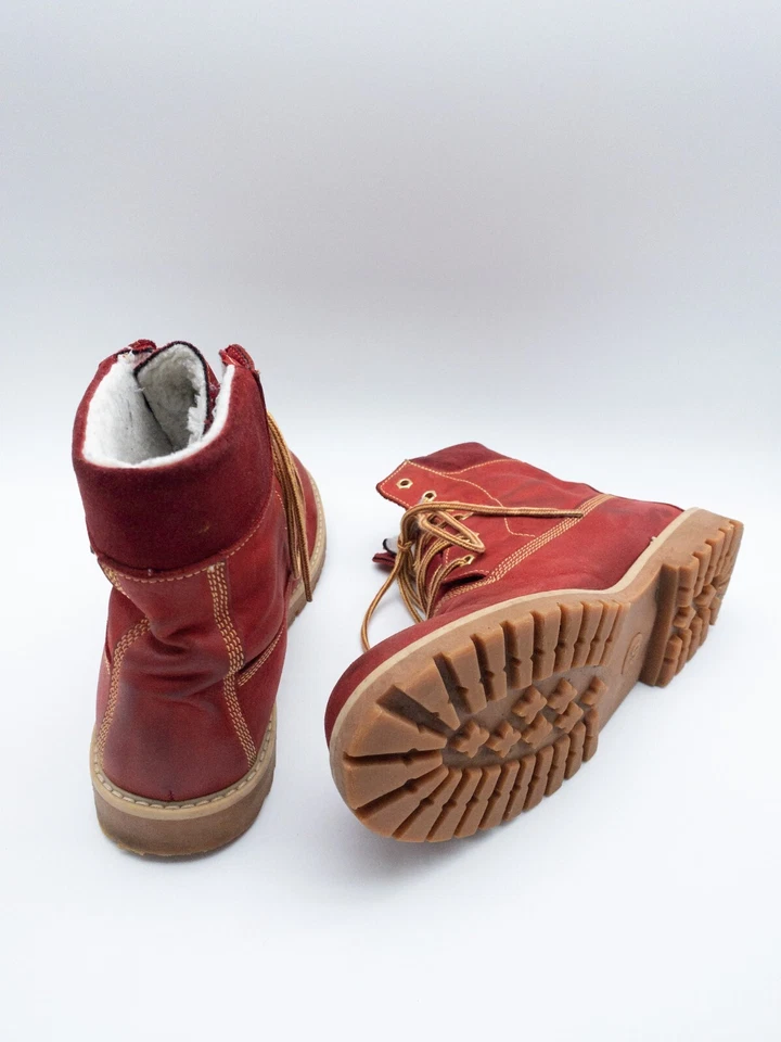 Däumling Kinder Schnürboots Boots Stiefelette Leder rot Gr. 40 EU Art. 6424-40 - Bild 2 von 3