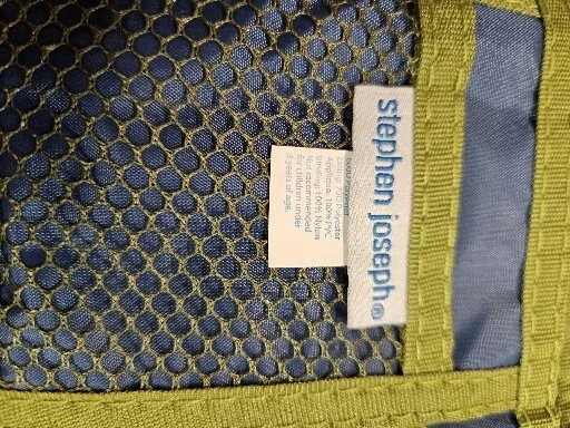 Cartera Stephen Joseph Triple Tiburón Verde Azulado Gotas de Agua Fondo Azul Marino Verde Tiburón Foto 4 de 4