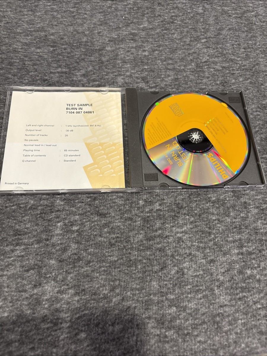 Philips SBC Test CD /Test Disc RARE Hard To Find | eBay