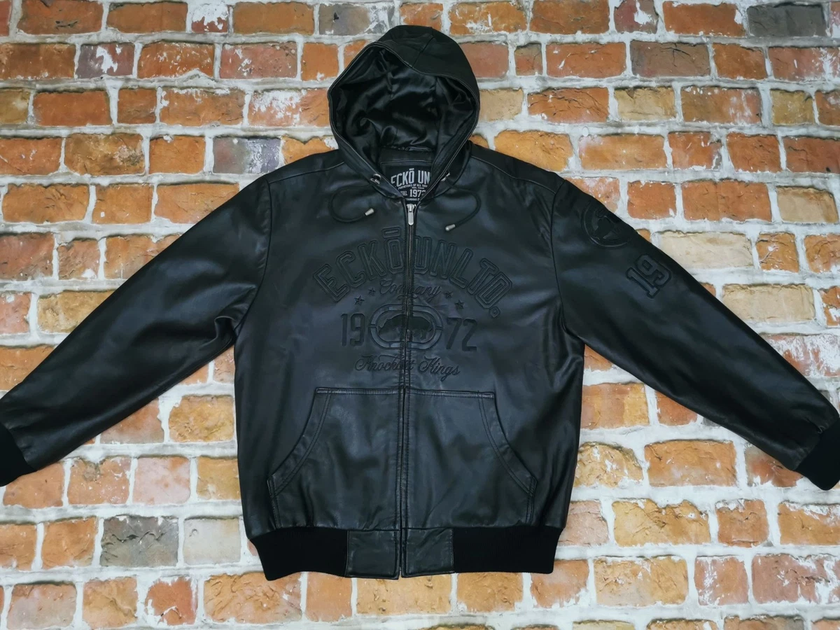 ECKO UNLTD 黒レザージャケット Ecko Unltd. Leather Outer Shell Coats, Jackets & Vests for Men | eBay