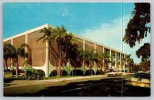 Vintage Clearwater Ultra Modern Library Postcard by Ward Beckett