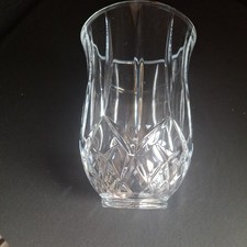 Vintage DePlomb Heavy Crystal Hand Cut 24% Lead Hurricane Lamp Shade
