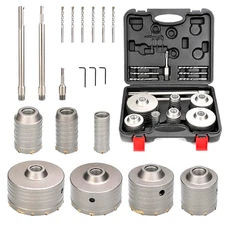 Concrete Wall Hole Saw Kit 20Pcs Hole Opener SDS Plus/Max Shank for Cement Brick