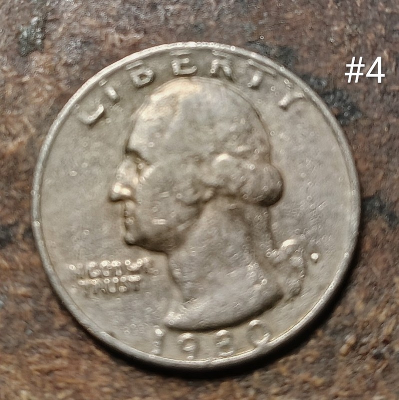 1980 Quarter  Liberty On Rim, The I in In God-very light,  Filled P,  Error . #4
