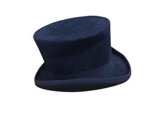 Karma Top Hat Black With Brown Feather Detail 100% Wool Hand Made Size Small - Picture 3 of 11