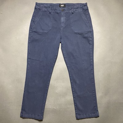 Paige Mayslie Jogger Pants Womens SZ 32 Denim Altered Ankle Cuff