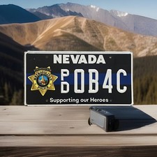 Nevada Support Our Heroes License Plate
