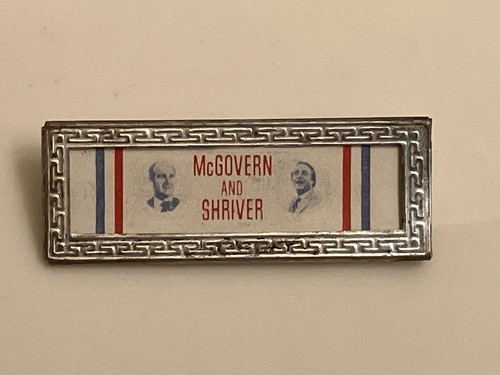 1972 McGovern & Shriver Demokrat seltene politische Kampagne Metall Pin