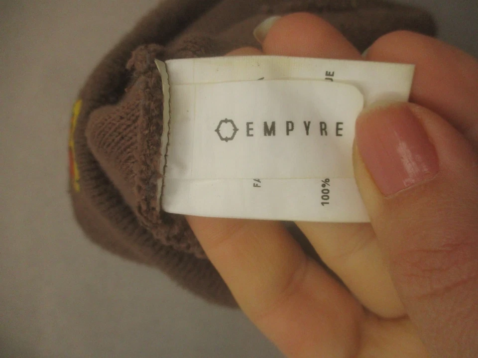 Gorro informal tejido con logotipo marrón unisex talla única Empyre 9i Foto 4 de 4