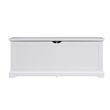 Schuhbank Weiß 112x40x45 cm Sitzbank Aufbewahrungsbank Klappdeckel Flurbank