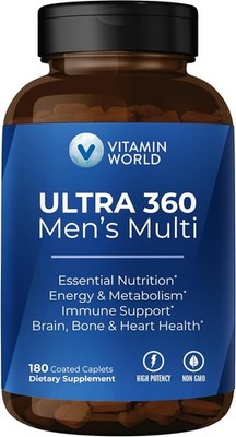 Vitamin World Ultra 360 Multivitamin for Men, Men's Multivitamin with Herbs & An