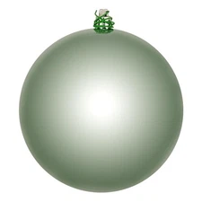 Vickerman 10" Contemporary Plastic Ball Ornament in Shiny Frosty Mint Green