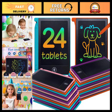 Mini LCD Writing Tablet 24 Pack - 4.5" Drawing Board for Kids, Fun Party Favors,