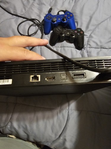 Sony Ps 3 Slim 160 GB With 2 Controllers And 2 Games. Tested Works Great - Picture 6 of 7