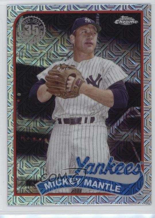 2024 Series 2 1989 Topps Chrome Silver Pack Mojo Mickey Mantle HOF 1e96