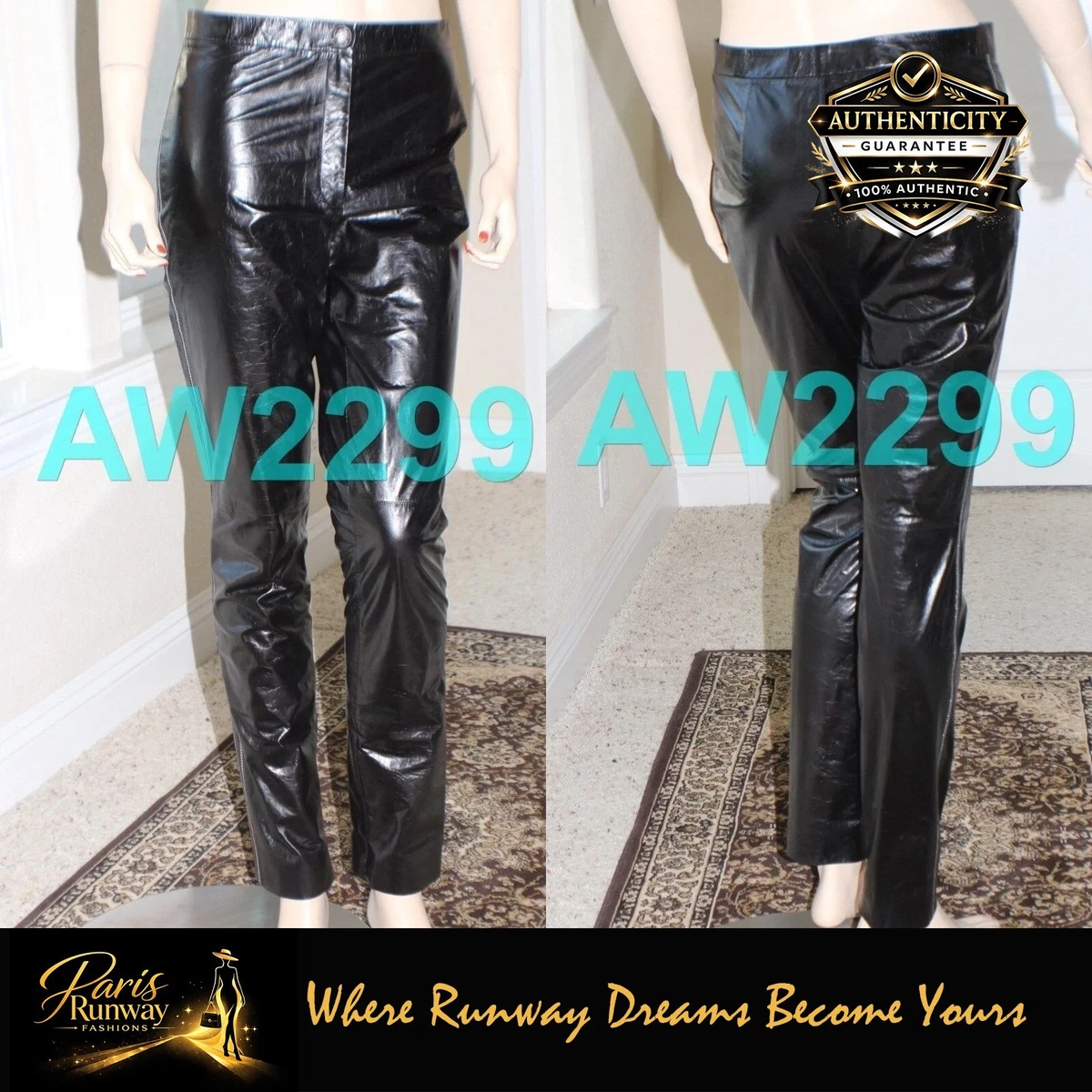 CHANEL Black Leather Pants for Women for sale | eBay
