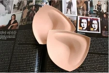 2 Pairs Foam Triangle Push Up Bra Pads Insert Bikini Swimsuit Swimwear