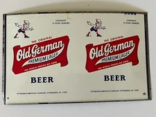 Vintage Old German Lager Beer Unrolled Flat Beer Can Sheet Sign Pittsburgh Brew