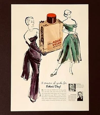 1950 Aqua Velva After Shave Advertisement Women Artwork Fathers Day Vtg Print AD
