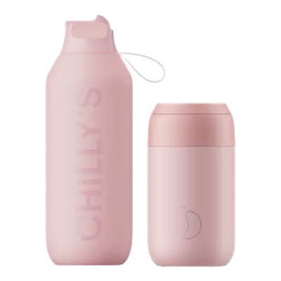Chillys Series 2 Flip Bottle 500ml & Cup 340ml Set - Blush Pink